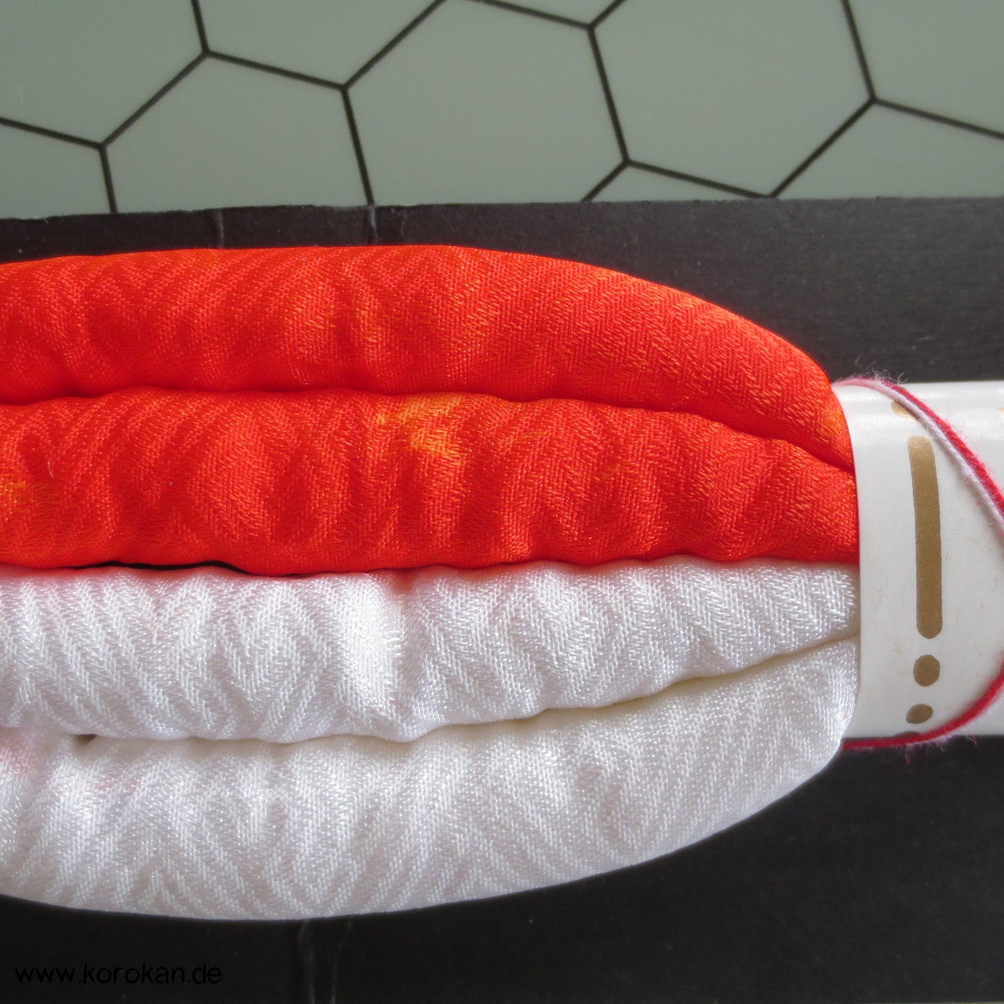 Marukuge, rot/ weiß, Vintage aber neu