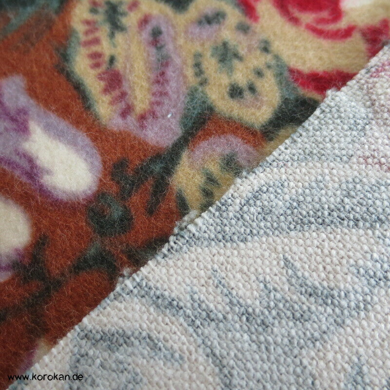 Päonien und Blumen Winter Nemaki Kimono Baumwollflanell