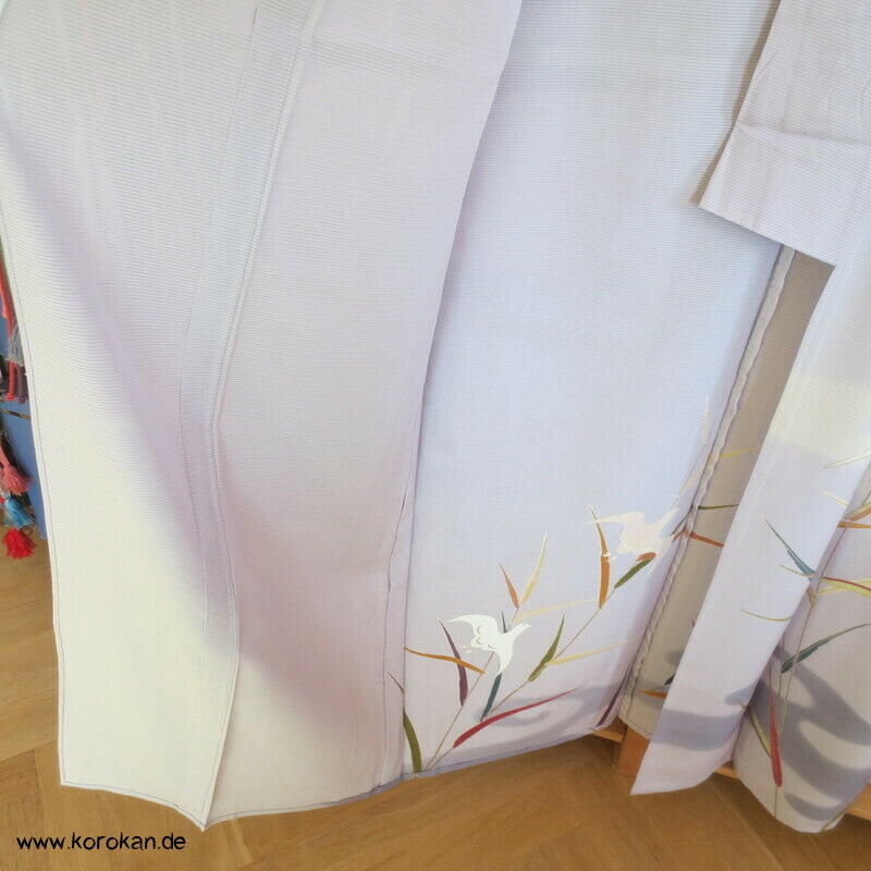 Sandregenpfeifer im Bambus Hitoe Homongi Kimono Rho Seide