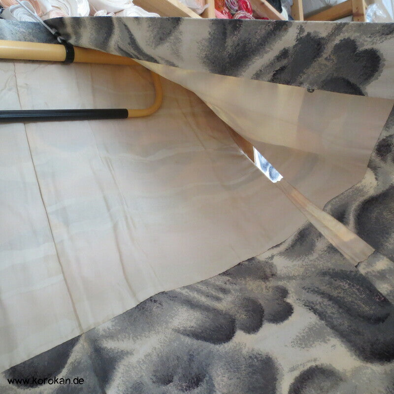 Wolkenwellen Seidencrepe Haori