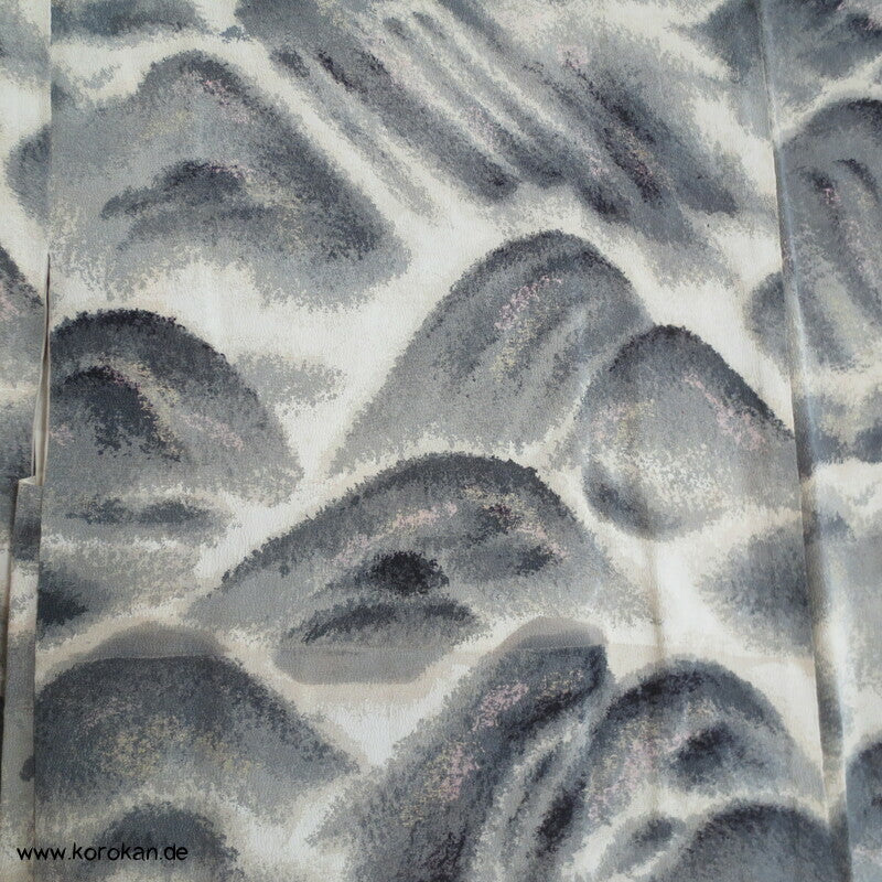 Wolkenwellen Seidencrepe Haori