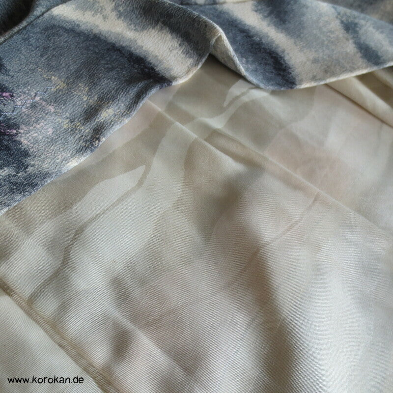 Wolkenwellen Seidencrepe Haori