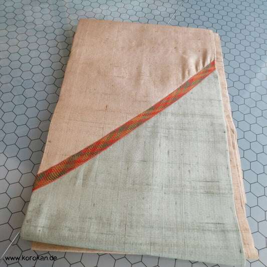 diagonales Flechtband Nagoya Obi, aus leichter Wildseide