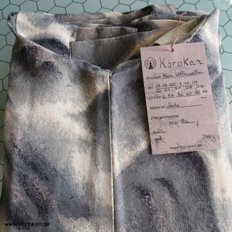 Wolkenwellen Seidencrepe Haori