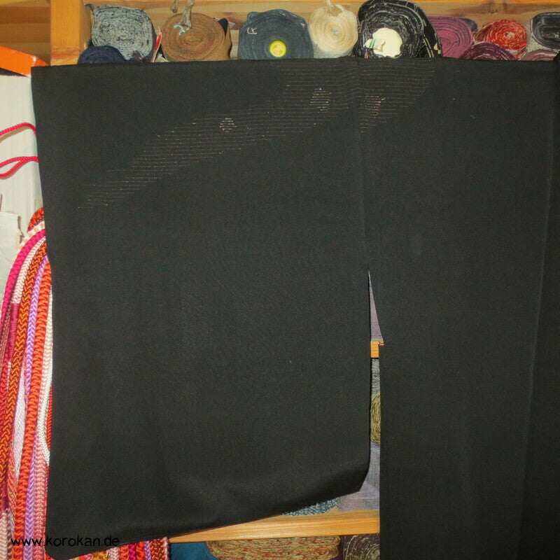 Urushi Blumenkugeln Haori (Abend - ) Seidenbrokat Kimono Jacke, buntes Futter