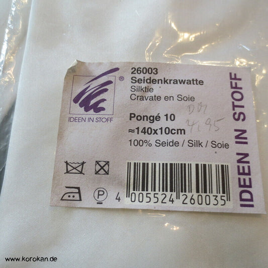 natur Seiden Pongé Krawatte