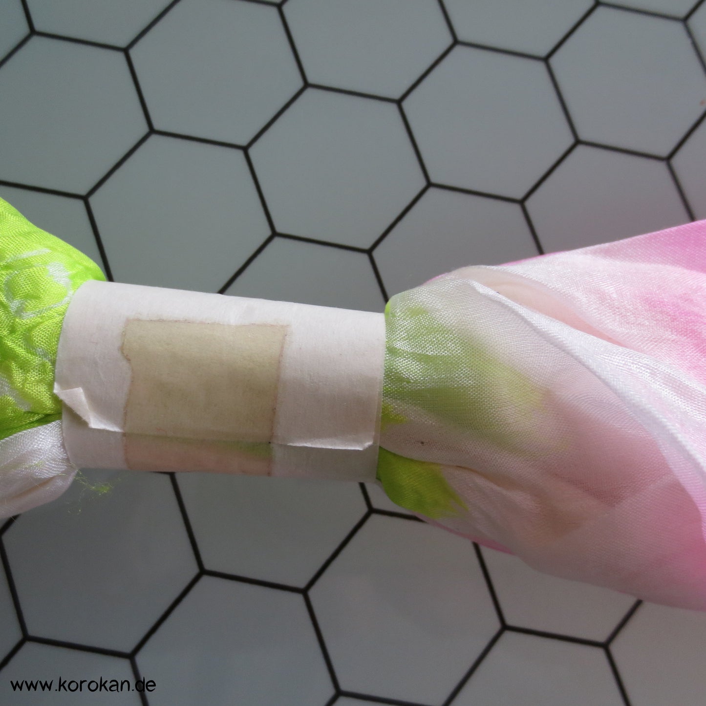 Shibori neonbuntes Himo - Bindeband, Seide