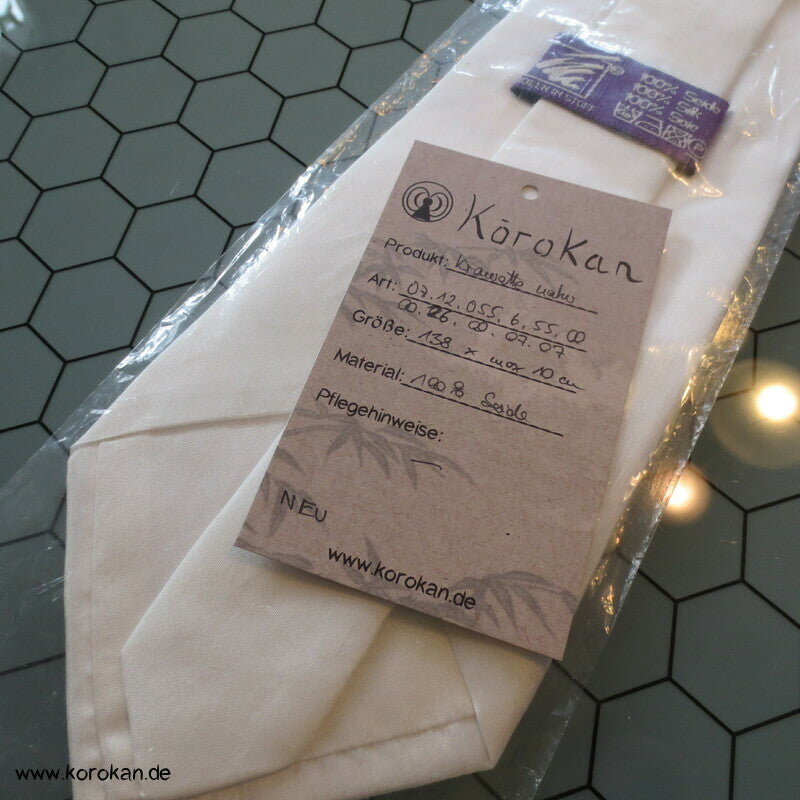 natur Seiden Pongé Krawatte