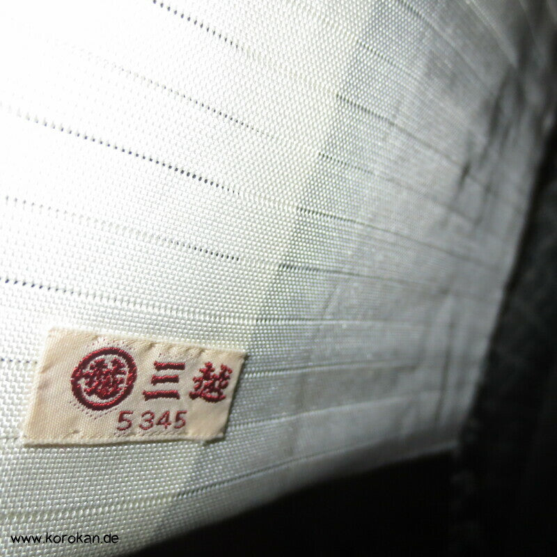 Mitsukoshi Hitoe Netzmuster auf petrol Rho Seiden Kimono