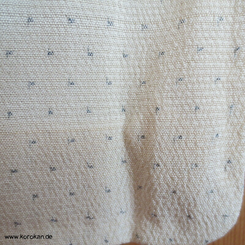 japanischer Kasuri Arabesken in Crepe Georgette Tsumugi Seiden Hitoe Kimono