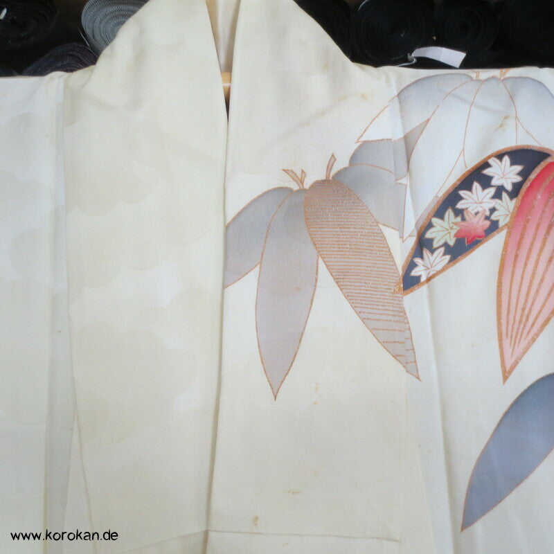 Bambus auf Wolken Rinzu Seiden Damast Furisode