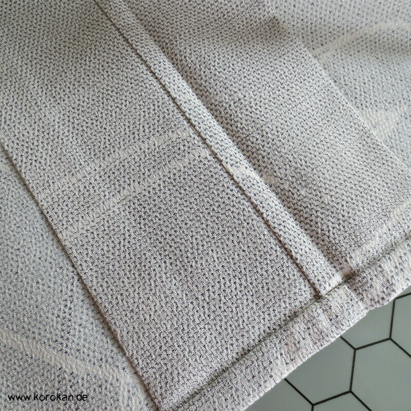 japanischer Kasuri Arabesken in Crepe Georgette Tsumugi Seiden Hitoe Kimono