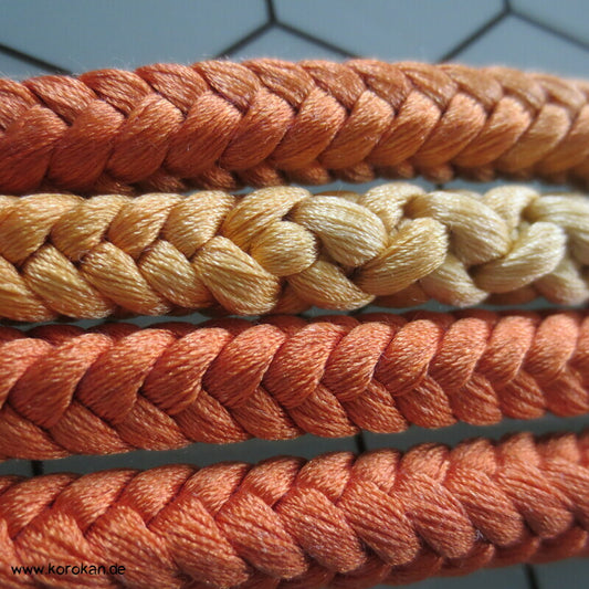 persimmon hellgelber Verlauf Kordel Obijime, Seide