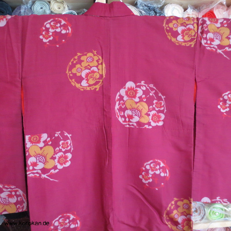 Sakura Rondelle Meisen Seiden Komon Kimono