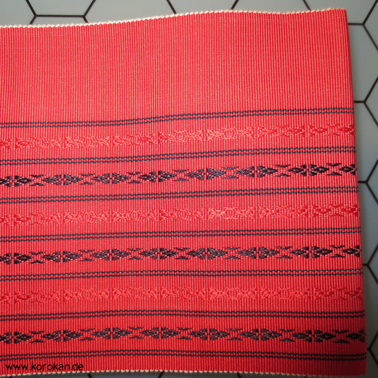 roter Hakata Streifen Rips Date Jime Obi für Juban