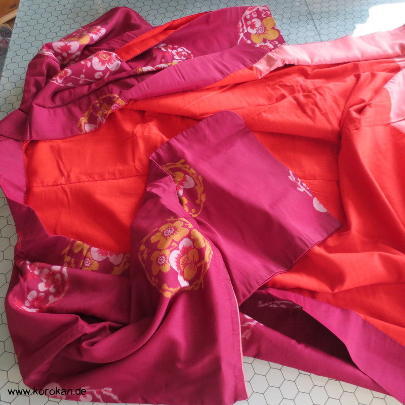 Sakura Rondelle Meisen Seiden Komon Kimono