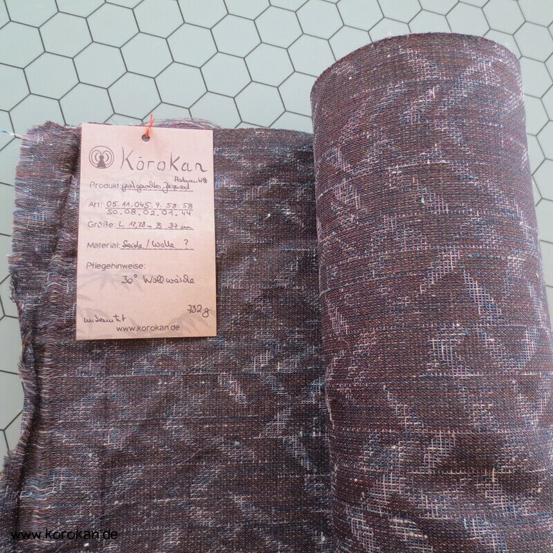 Blätter Seide / Wolle grobgewebter Kimono Jacquard
