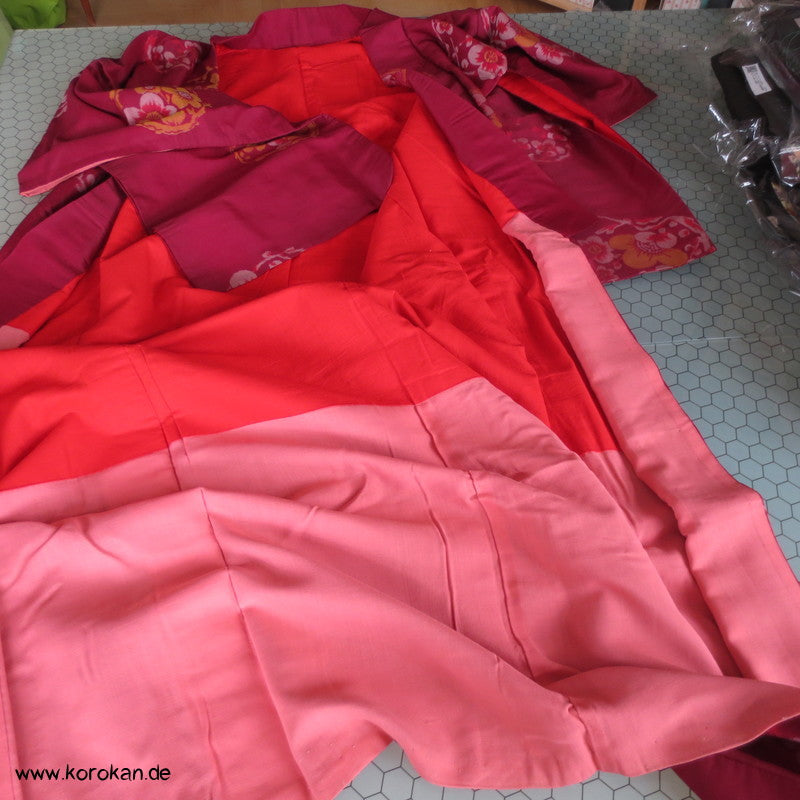 Sakura Rondelle Meisen Seiden Komon Kimono