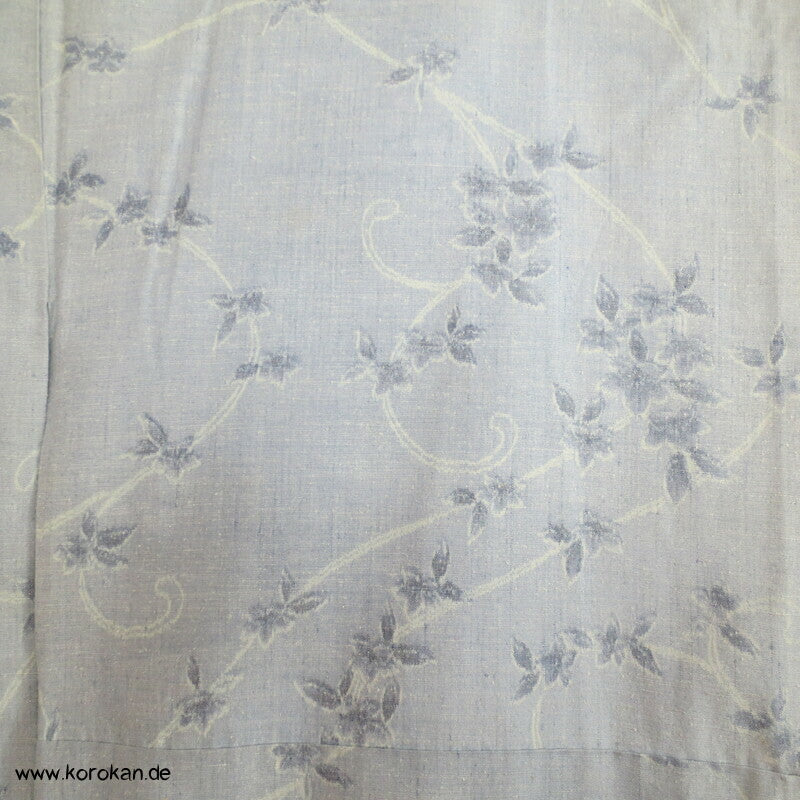 blasshellblau Arabesken Kasuri Tsumugi Kimono
