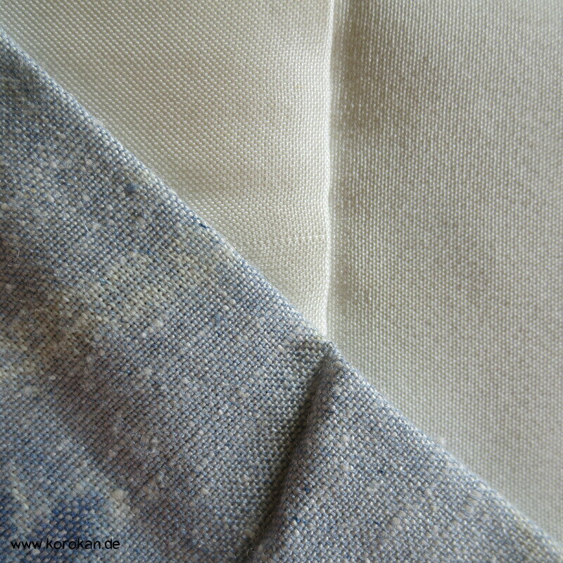 blasshellblau Arabesken Kasuri Tsumugi Kimono