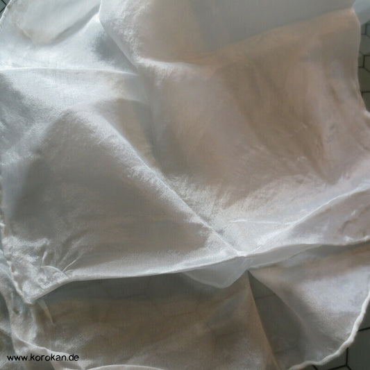 Seidentuch Pongé blasshellblau