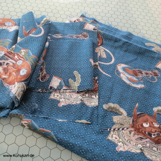 Noh Masken Juban Kimono Muslin Araihari Stoffrest