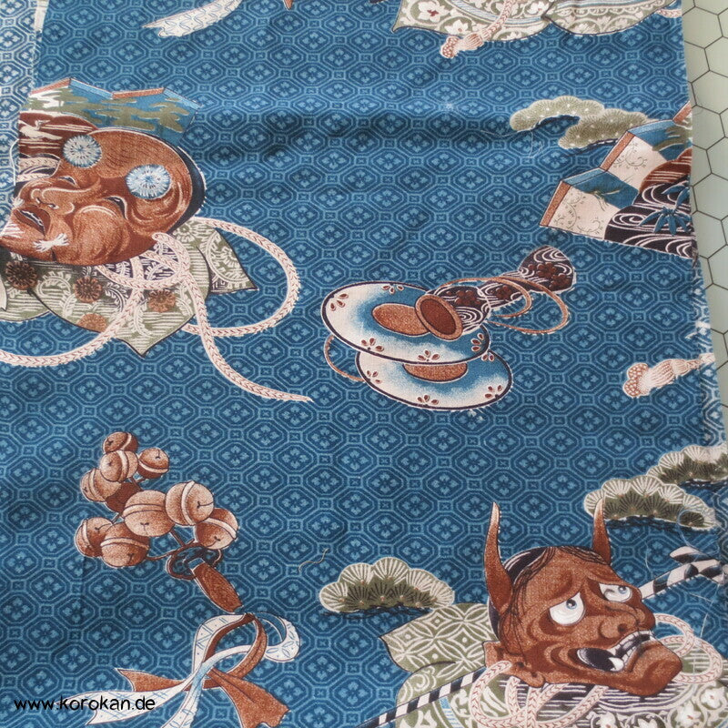 Noh Masken Juban Kimono Muslin Araihari Stoffrest
