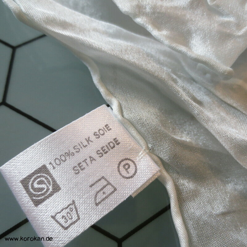 Seidentuch Pongé blasshellblau