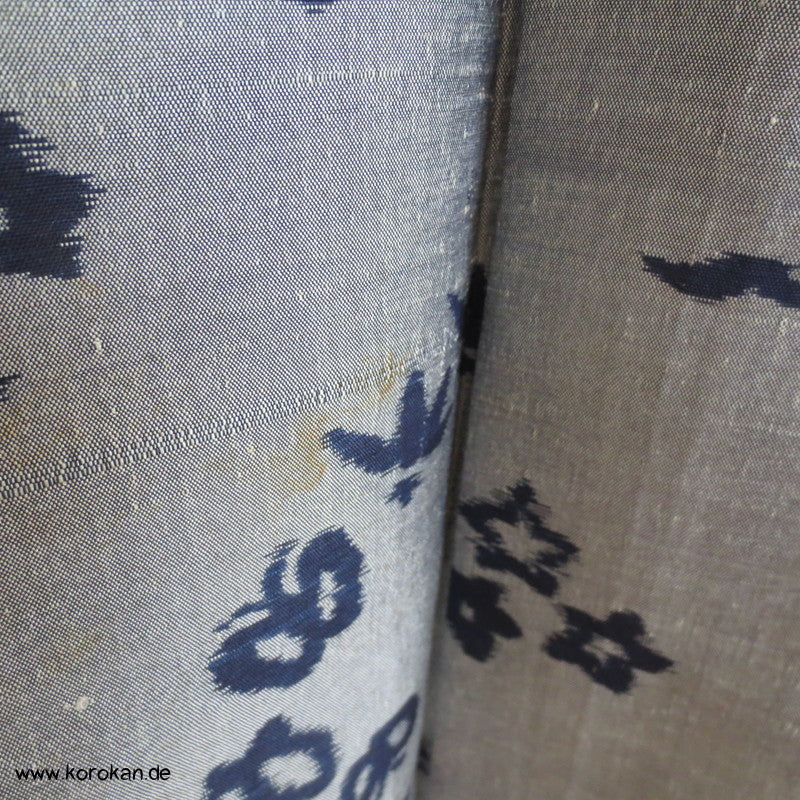 Kasuri - Schmetterlinge Hitoe Meisen Seiden Kimono