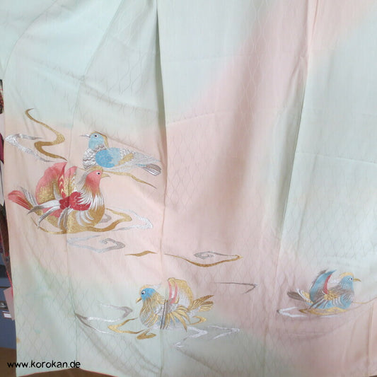 Mandarin Enten Stickerei Furisode