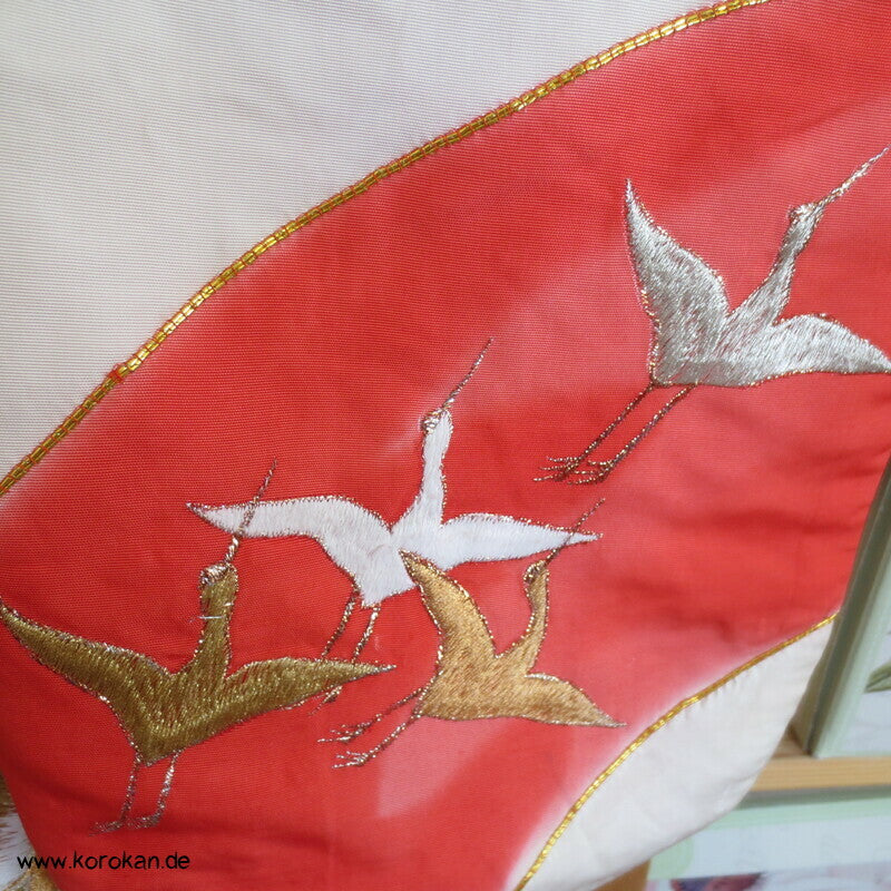 Fächer / Kraniche - Stickerei Uchikake - Hochzeitsmantel