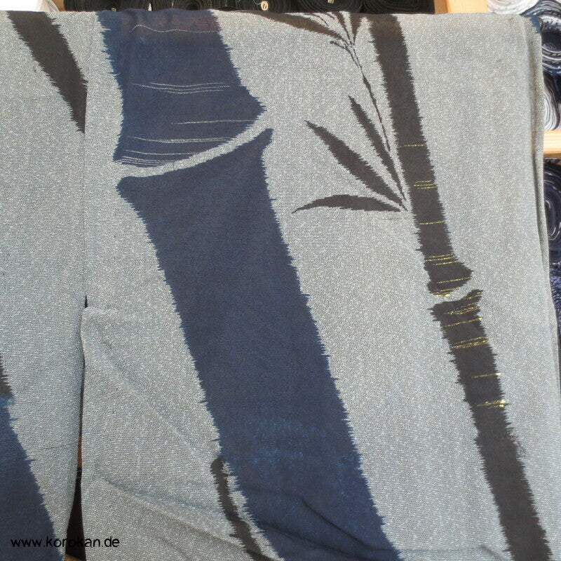 Bambus Hitoe Kimono, steifer japanischer Sha Seiden Georgette