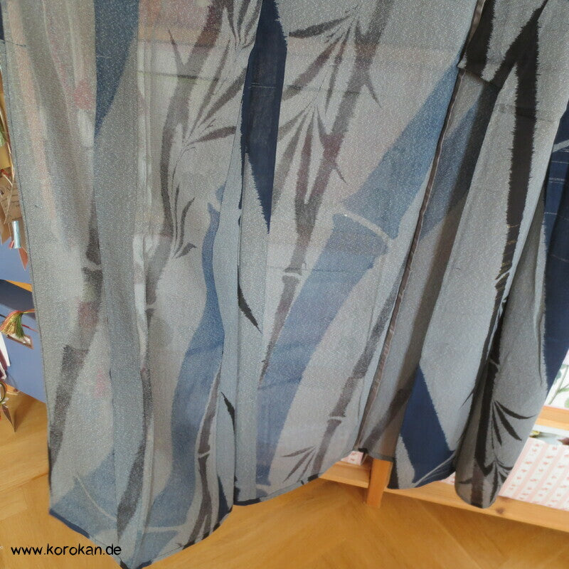 Bambus Hitoe Kimono, steifer japanischer Sha Seiden Georgette