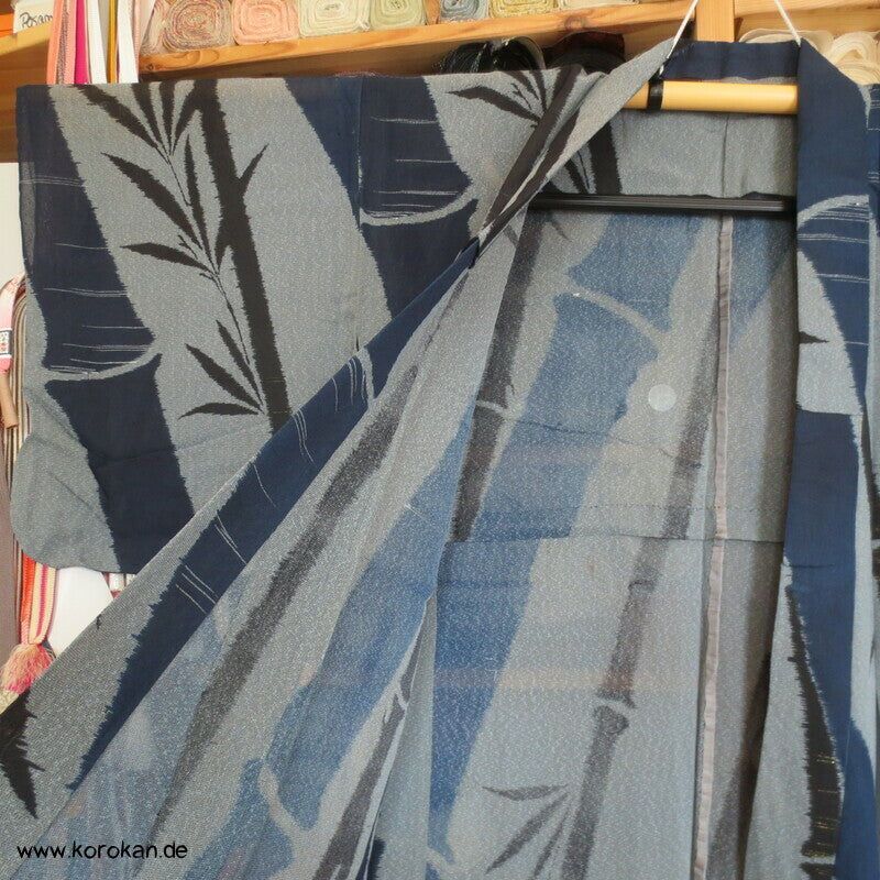 Bambus Hitoe Kimono, steifer japanischer Sha Seiden Georgette