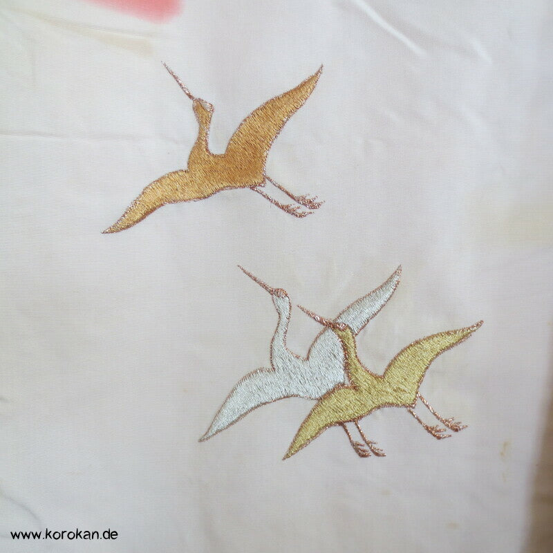 Fächer / Kraniche - Stickerei Uchikake - Hochzeitsmantel