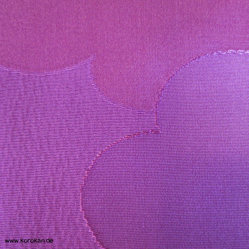 gewebte Wolken einfarbig violetter Seidendamast Iromuji - Kimono