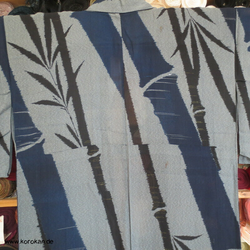 Bambus Hitoe Kimono, steifer japanischer Sha Seiden Georgette