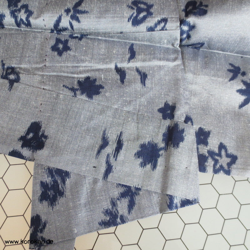 Kasuri - Schmetterlinge Hitoe Meisen Seiden Kimono