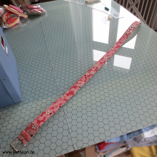 Gürtel mit japanischem Stoff bezogen