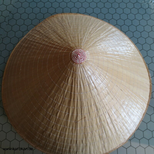 vietnamesischer Reisbauernhut, genäht, Takegasa Samurai Hut