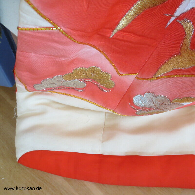 Fächer / Kraniche - Stickerei Uchikake - Hochzeitsmantel