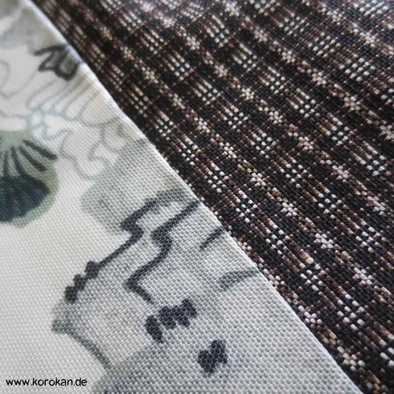 Fuji San, Boot Futter, Haori Jacke aus braunem Tsumugi