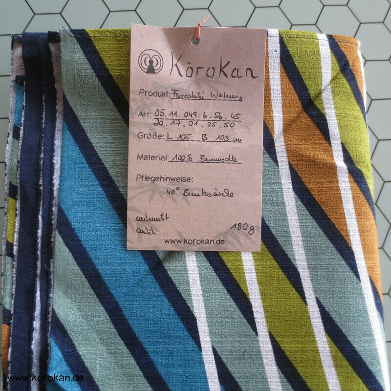 großes Furoshiki, unbenutzt, regenbogenbunt