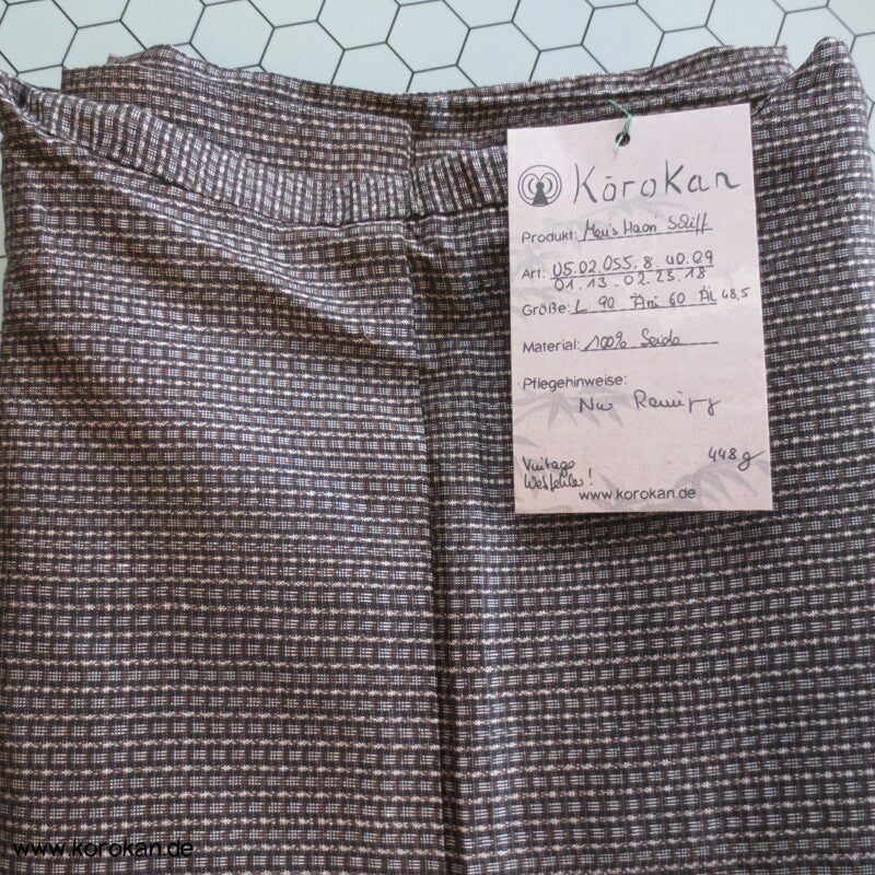 Fuji San, Boot Futter, Haori Jacke aus braunem Tsumugi