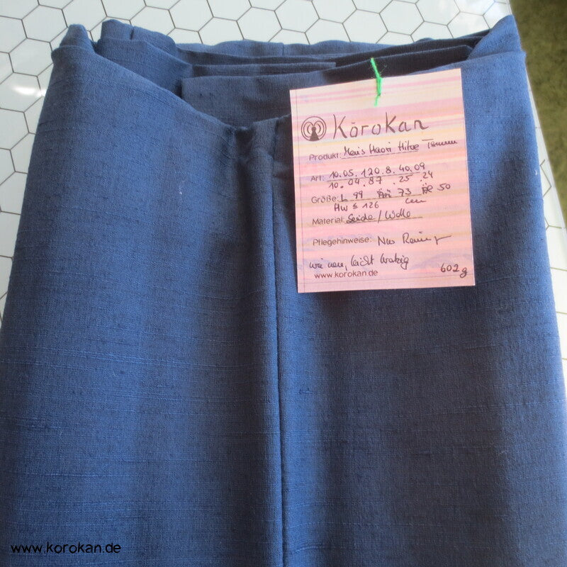 Wolle - Seide Tsumugi Haori Männer Kimono Jacke, ungefüttert