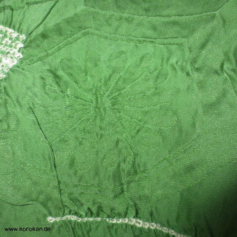 Shibori Blüten Rinzu Damast Kimono Seide