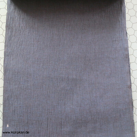 schwarzblau melierter Kimono Krepp, Hanf, grob