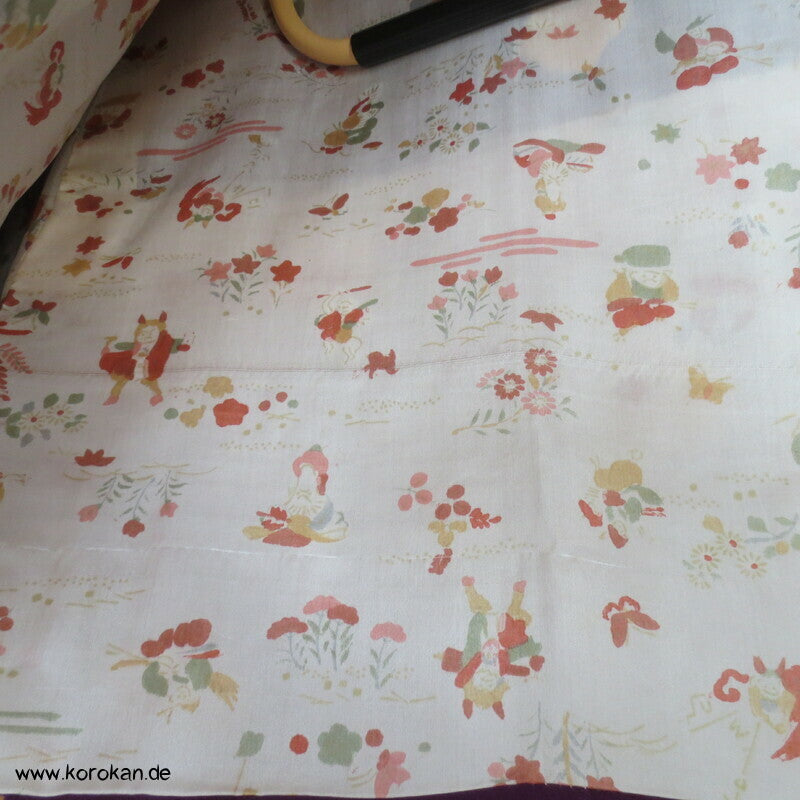 pflaumenlila Shibori Sakura Haori Seidendamast