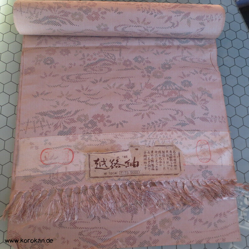 Landschaft Kasuri feine leichte Tsumugi Kimono Seide