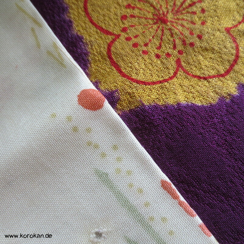 pflaumenlila Shibori Sakura Haori Seidendamast